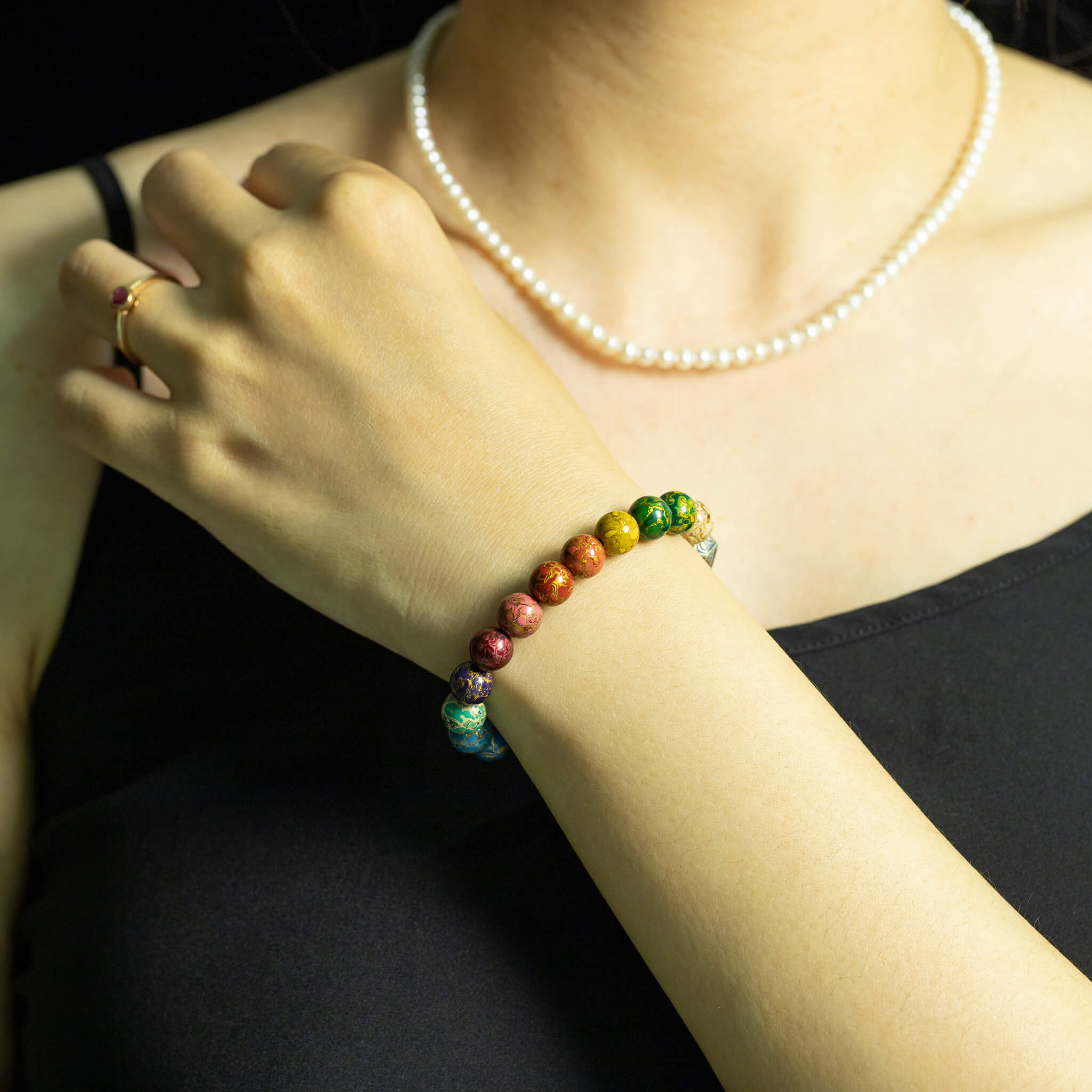 Urushi Heirloom Bracelet – Spectrum of Dreams(8mm)