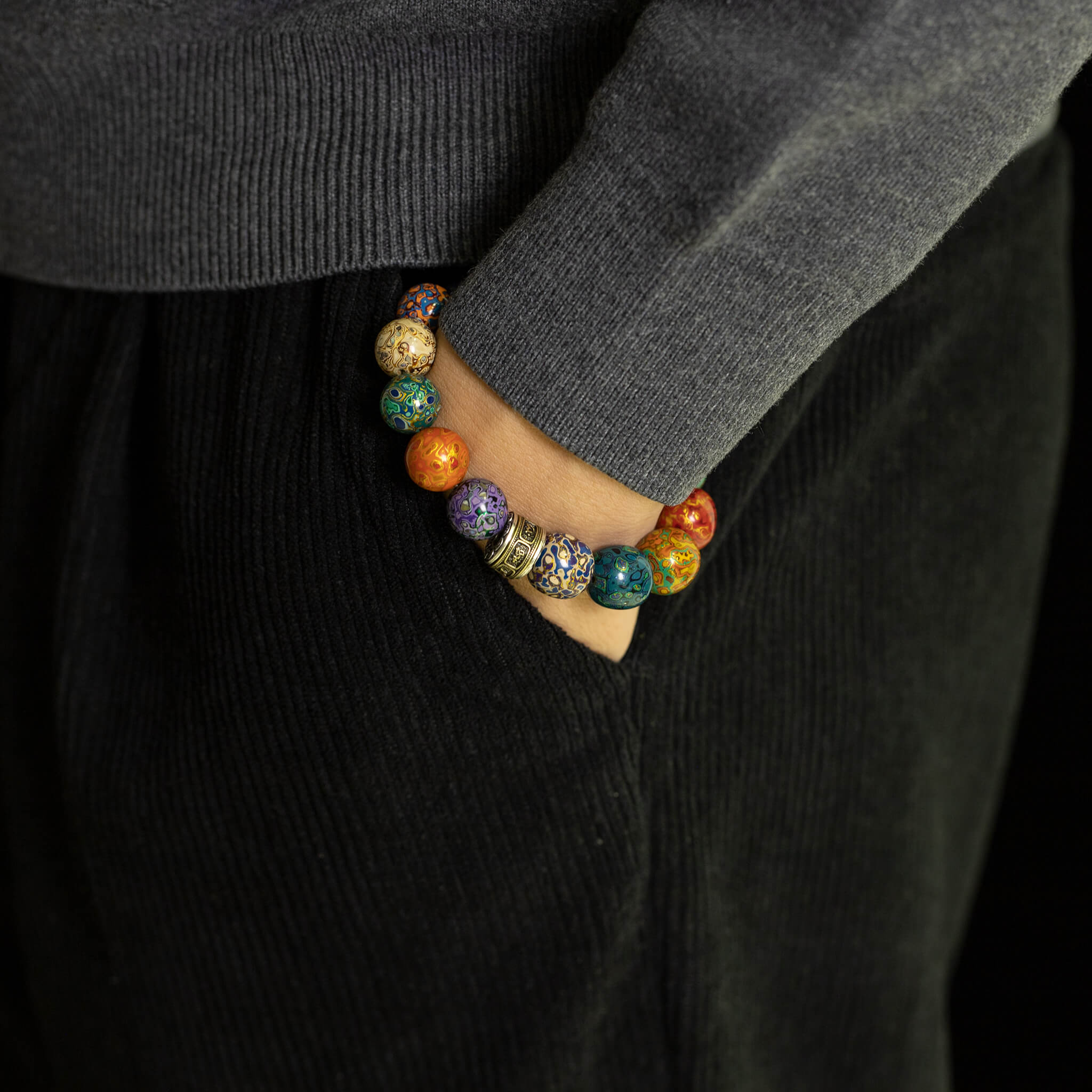 Urushi Heirloom Bracelet – Rainbow Charm Ⅱ(12mm)