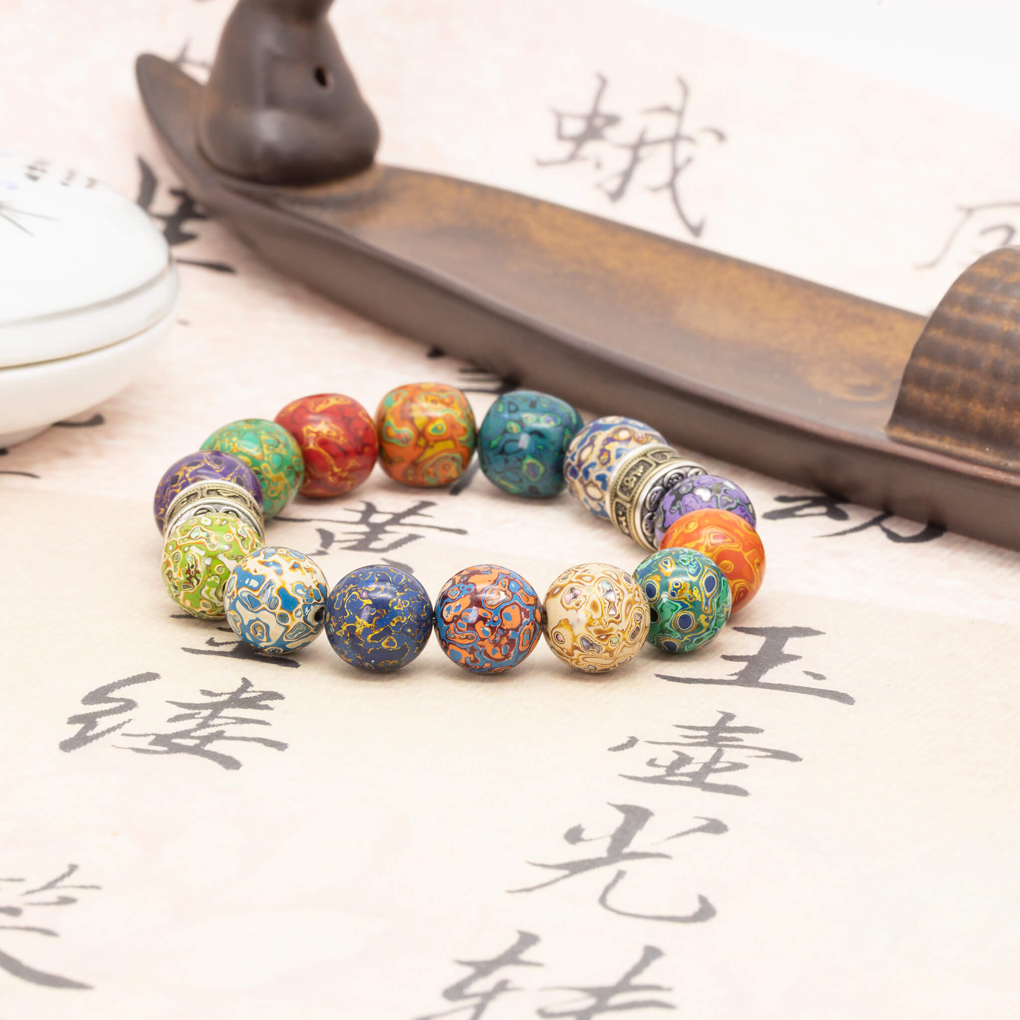 Urushi Heirloom Bracelet – Rainbow Charm Ⅱ(12mm)