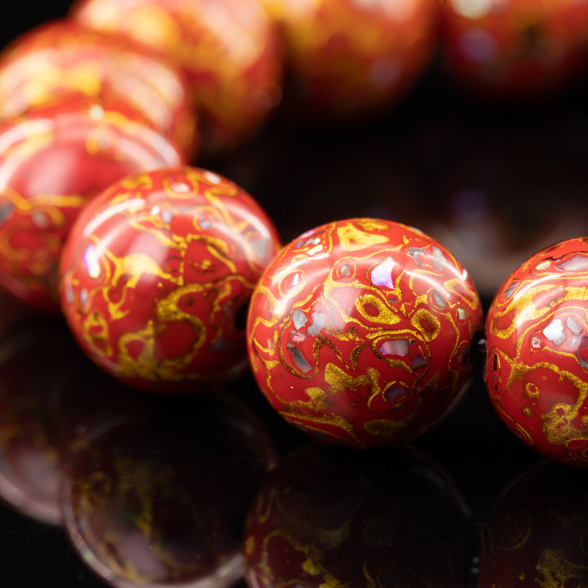 Crimson Elegance Bracelet(12mm)