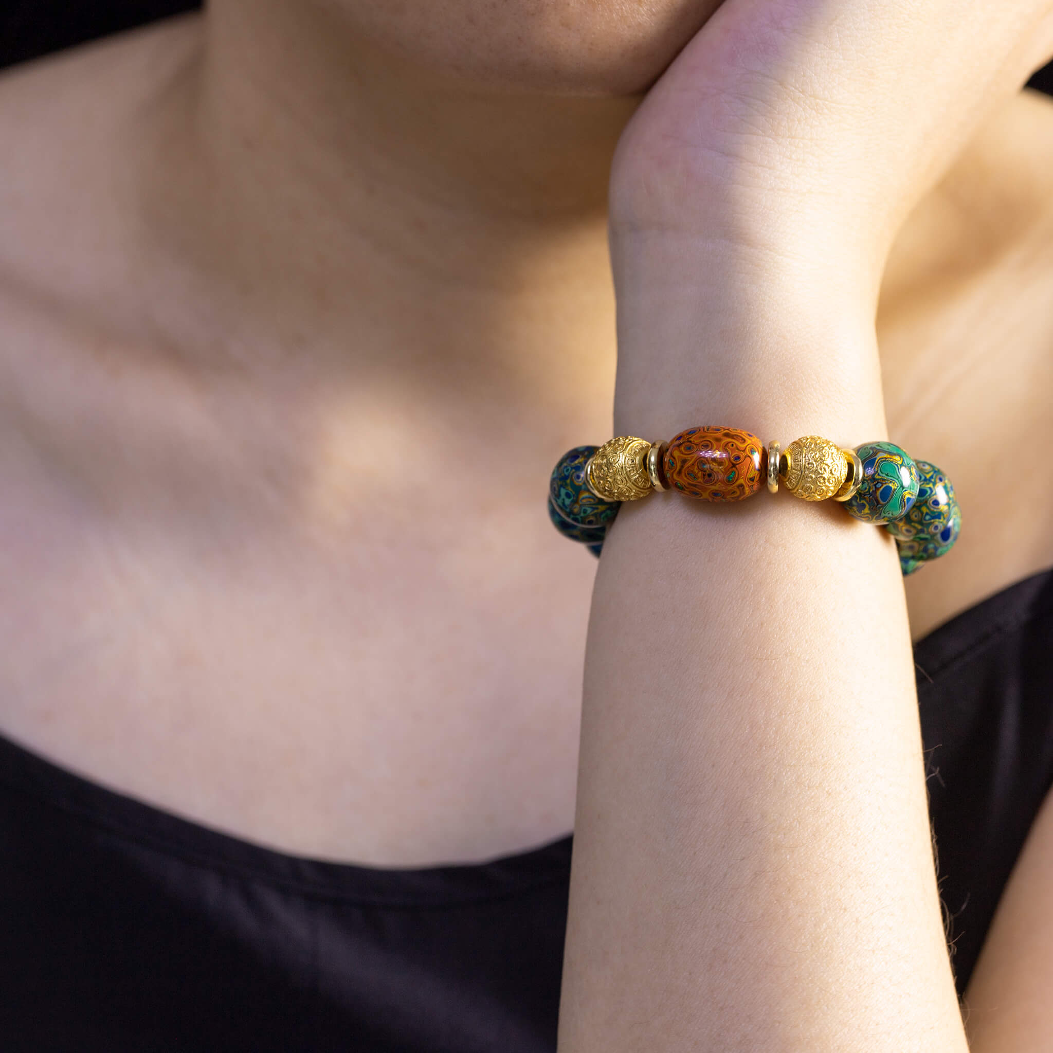 Urushi Heirloom Bracelet – Ocean Whisper Ⅱ(12mm)