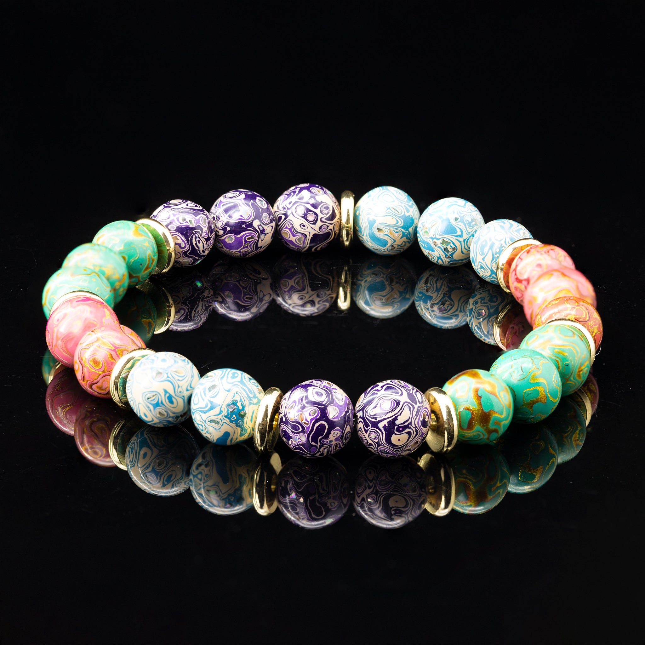 Colorful Whirl Bracelet(8mm)