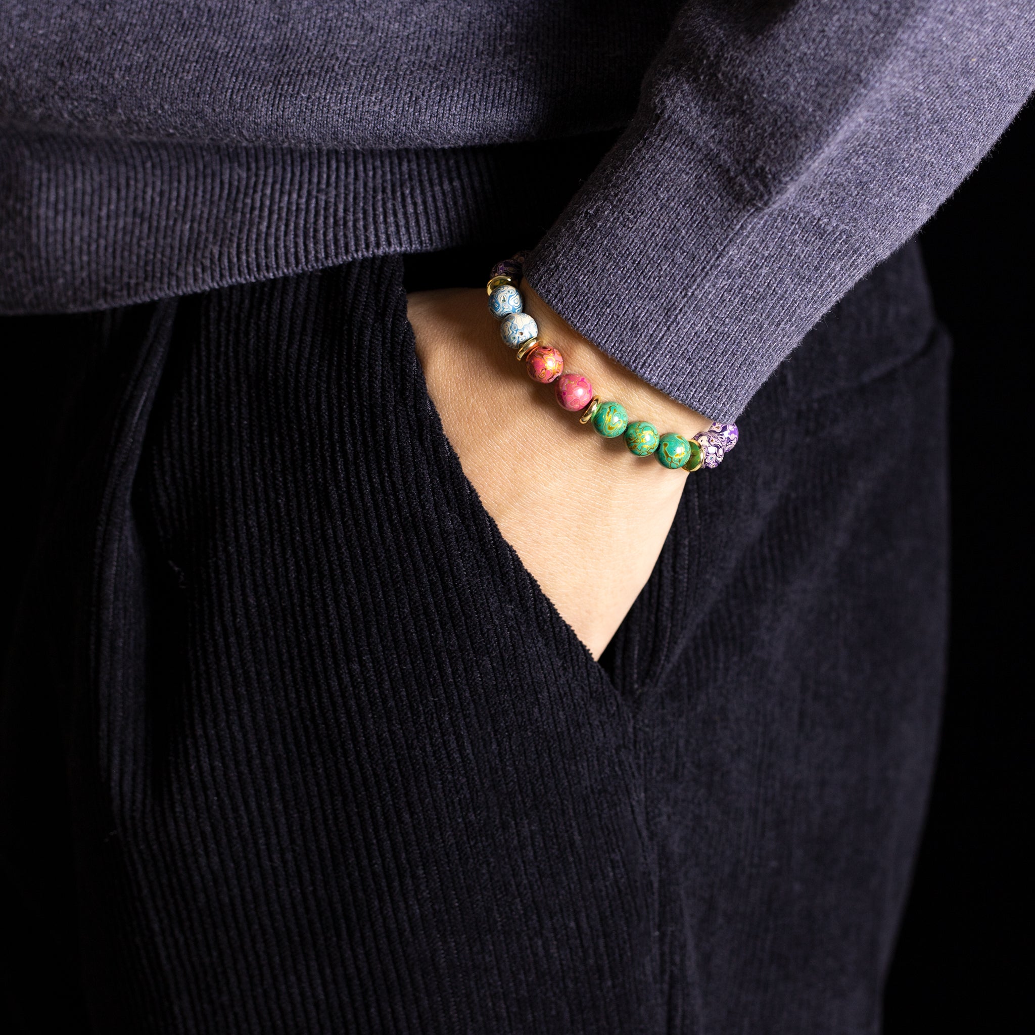 Colorful Whirl Bracelet(8mm)