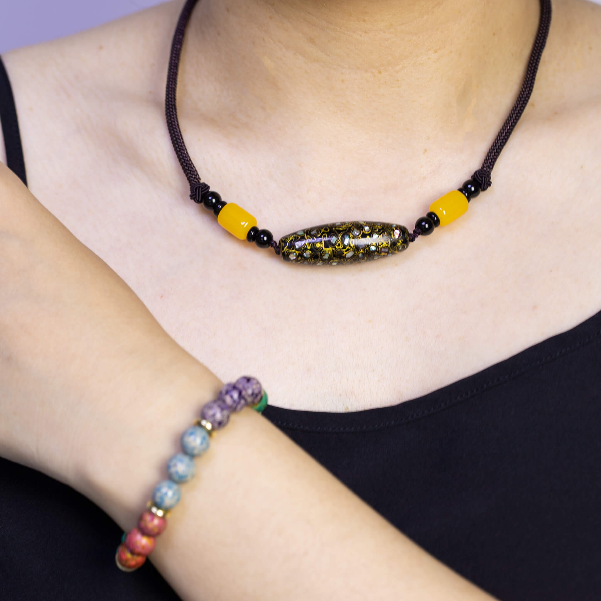 Urushi Pendant - Mystic Dzi