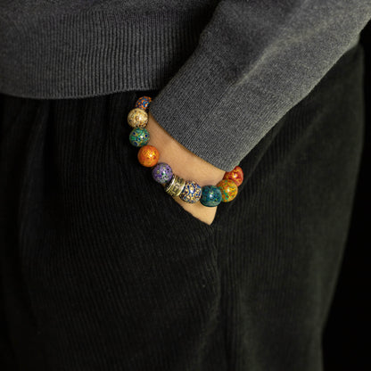 Urushi Heirloom Bracelet – Rainbow Charm Ⅱ（12mm）