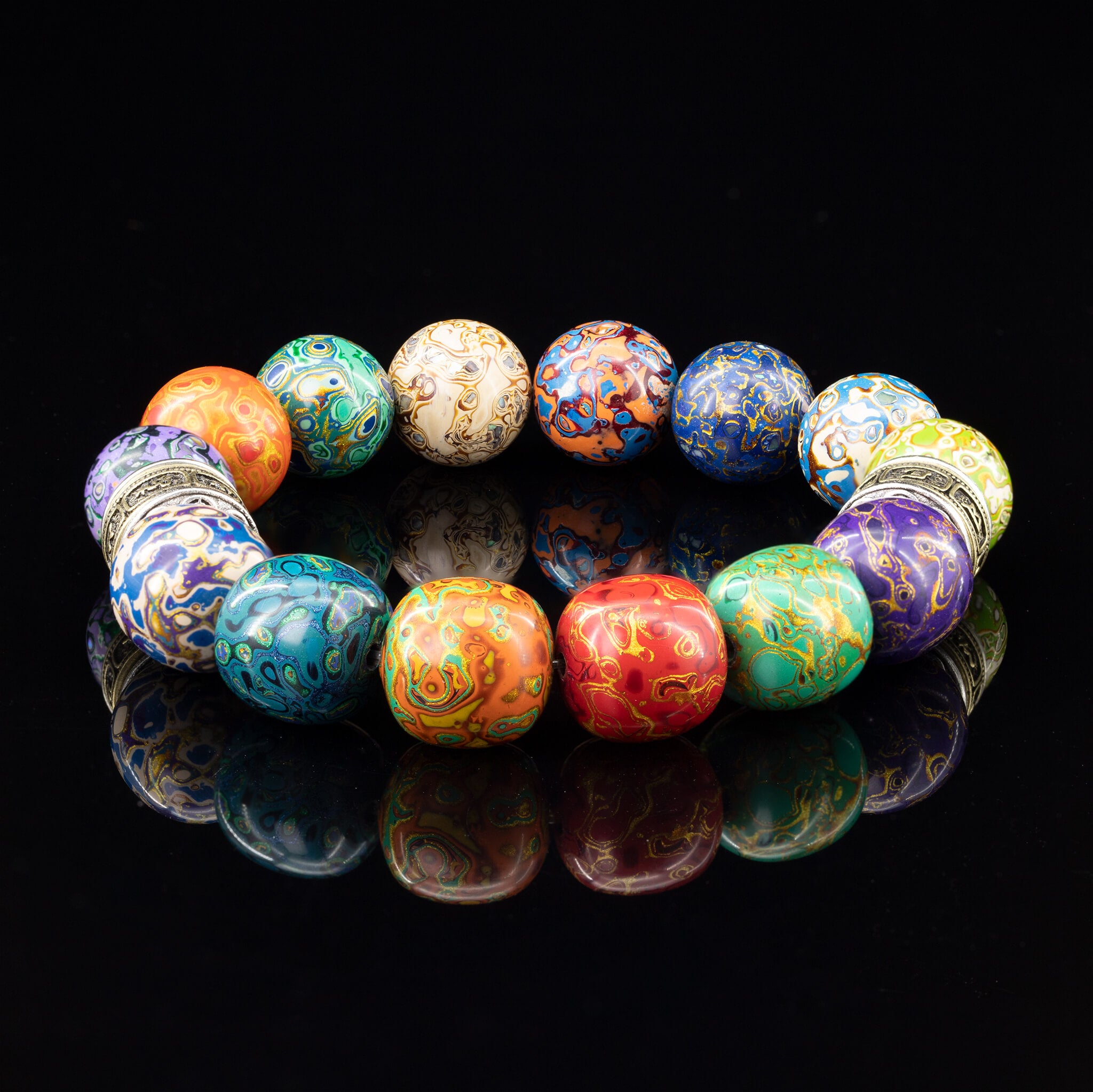 Urushi Heirloom Bracelet – Rainbow Charm Ⅱ（12mm）