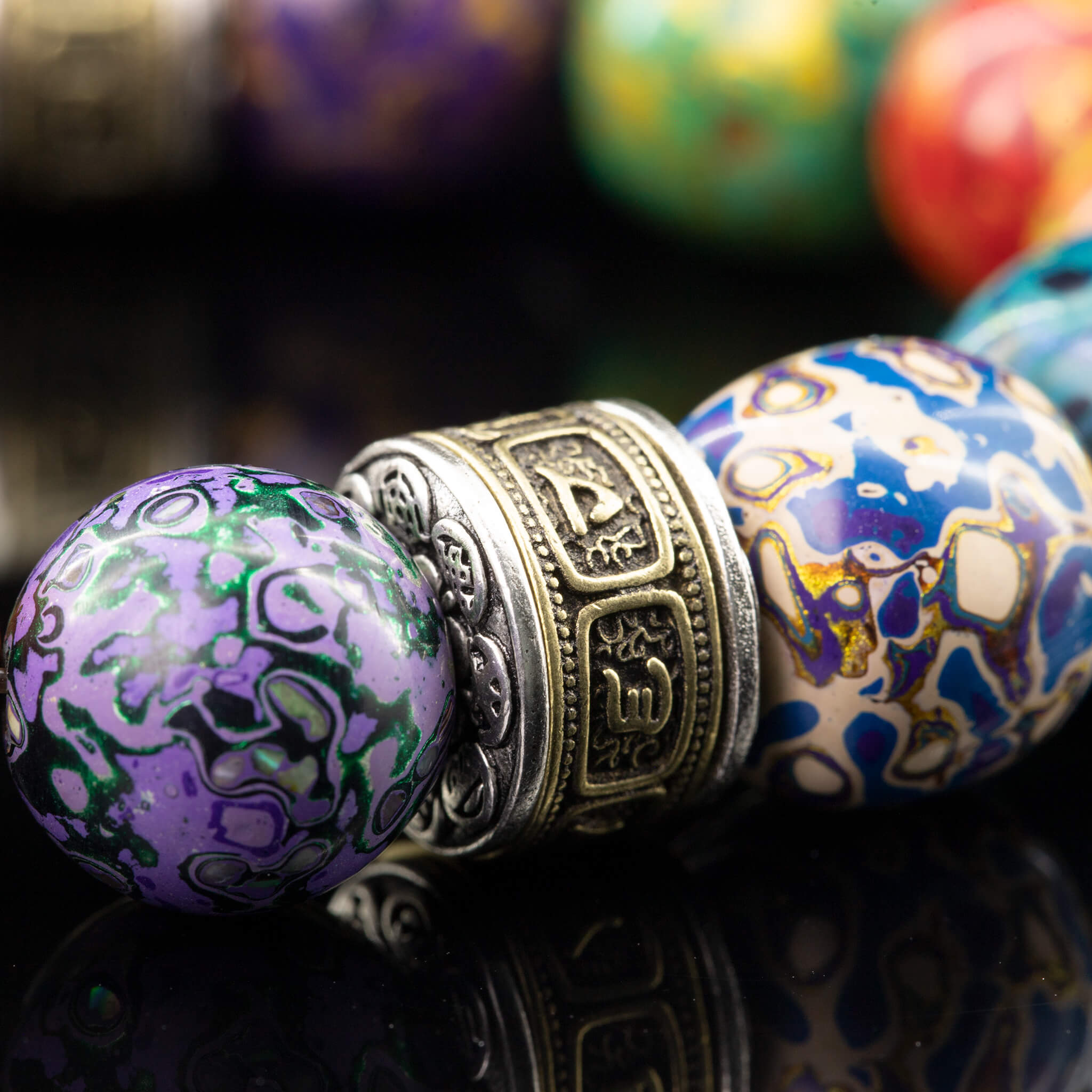 Urushi Heirloom Bracelet – Rainbow Charm Ⅱ（12mm）