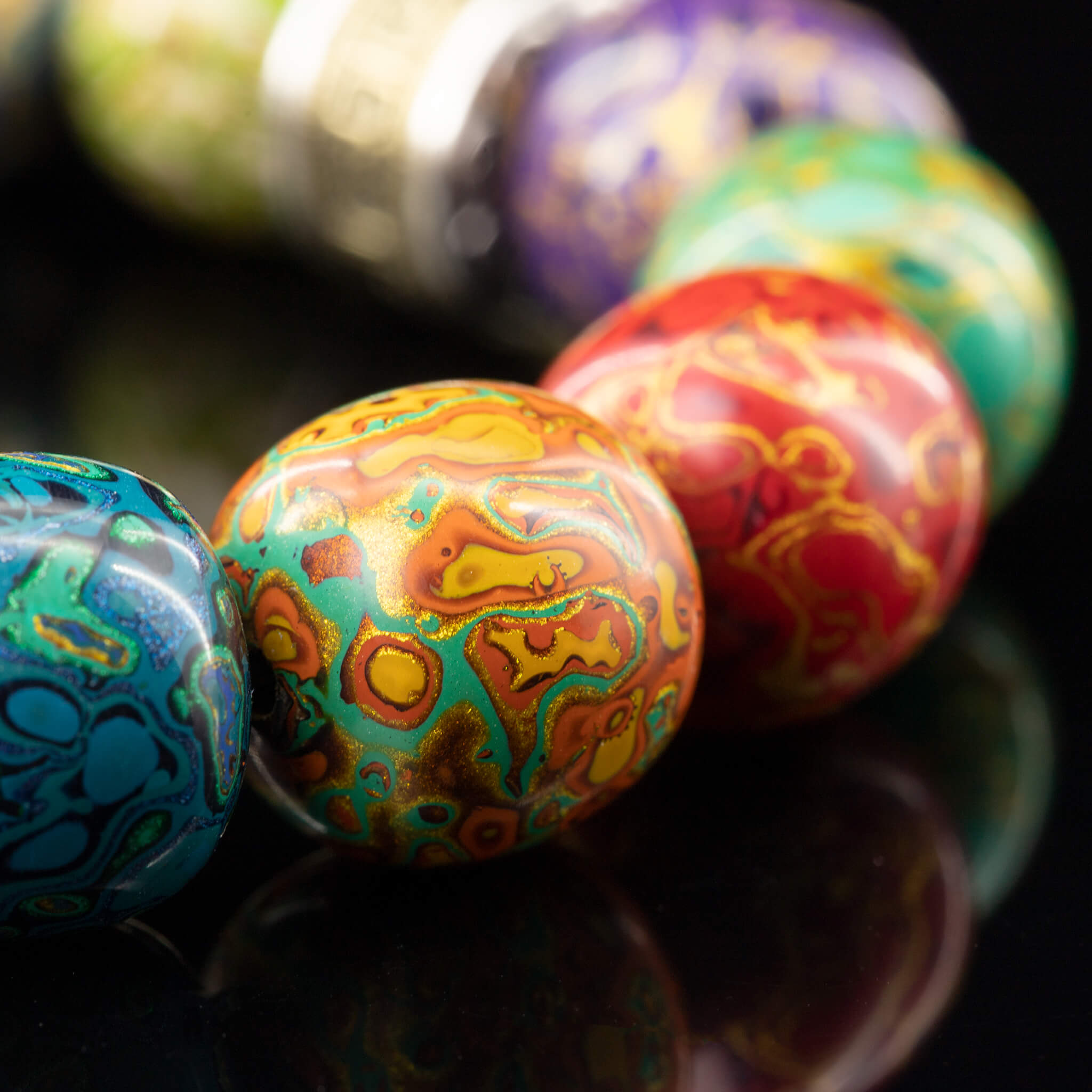 Urushi Heirloom Bracelet – Rainbow Charm Ⅱ（12mm）