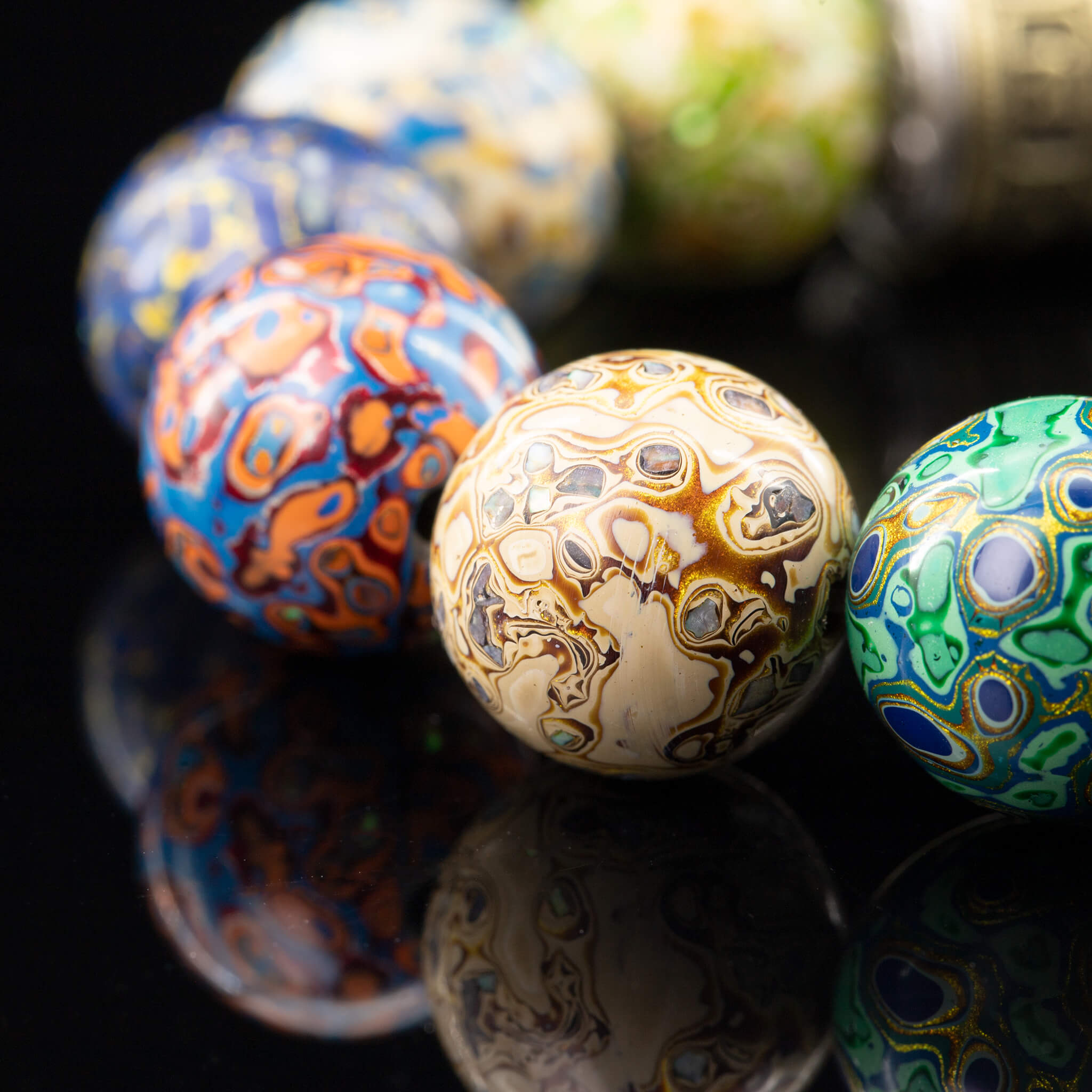 Urushi Heirloom Bracelet – Rainbow Charm Ⅱ（12mm）
