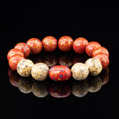 Urushi Heirloom Bracelet – Crimson Elegance（12mm）