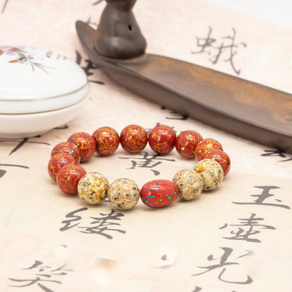 Crimson Elegance Bracelet（12mm）