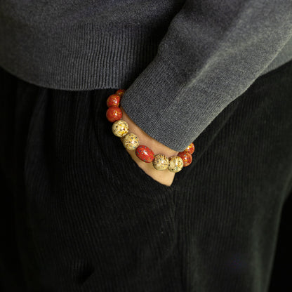 Crimson Elegance Bracelet（12mm）