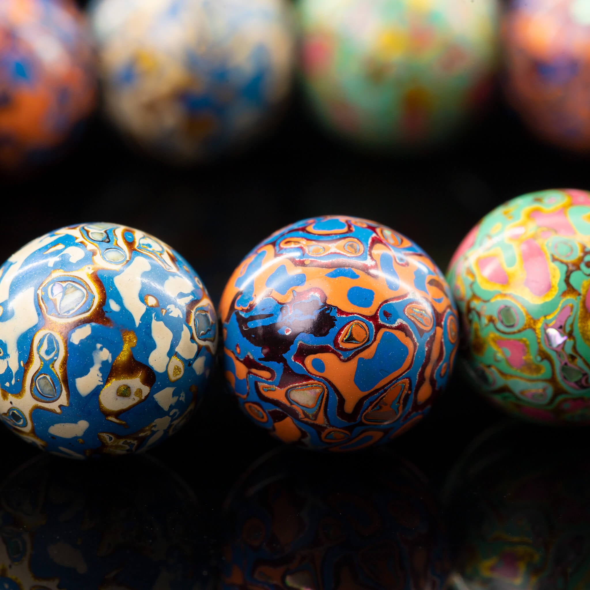 Urushi Heirloom Bracelet – Trio of Radiance Ⅱ（12mm）