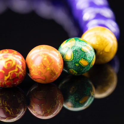 Urushi Gemstone Bracelet – Elemental Harmony（8mm）