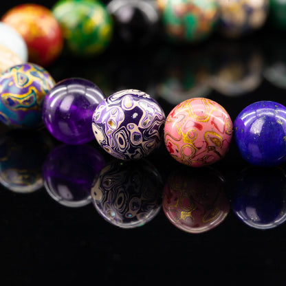 Urushi Heirloom Bracelet – Rainbow Charm Ⅱ（8mm）