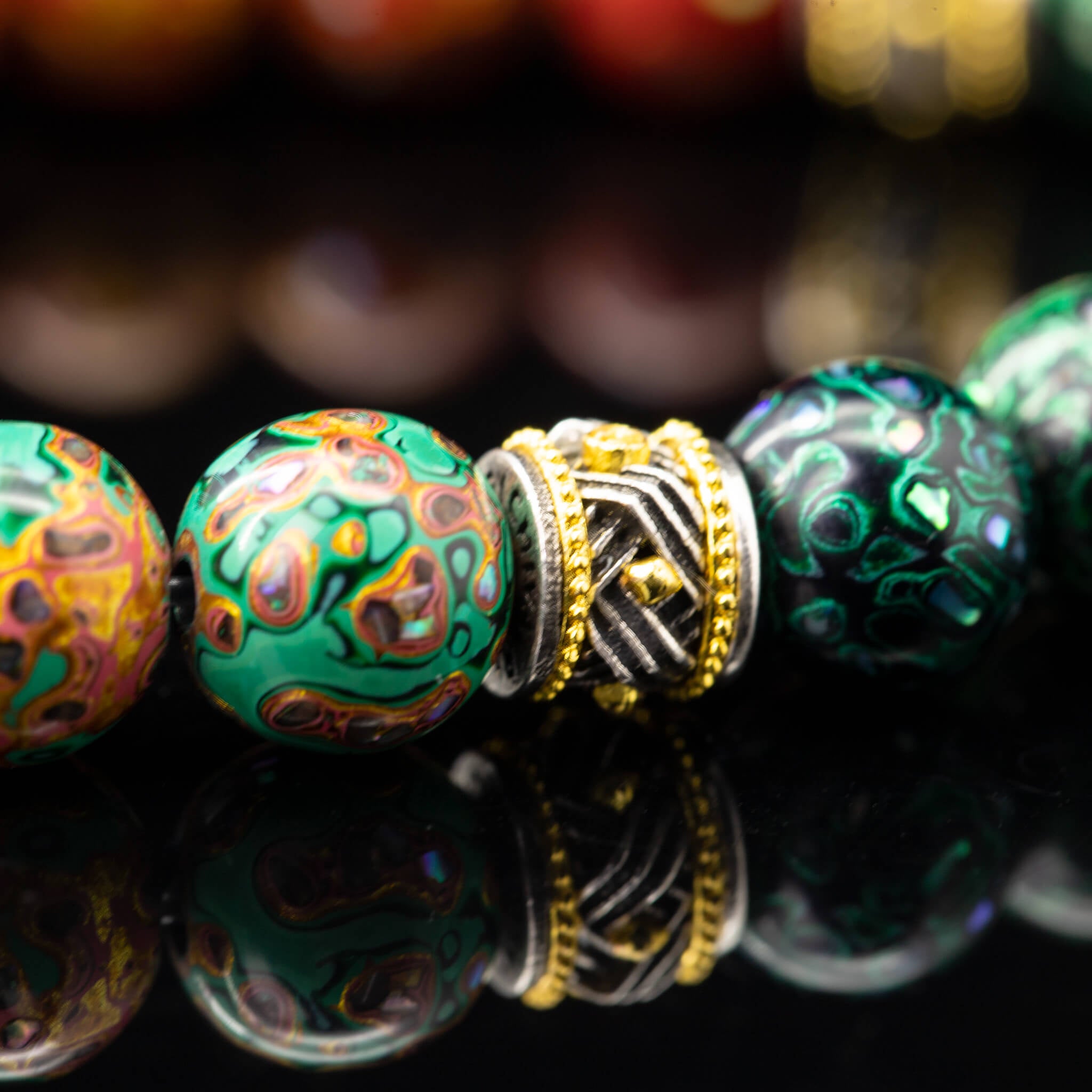 Urushi Heirloom Bracelet – Trio of Radiance Ⅲ（8mm）