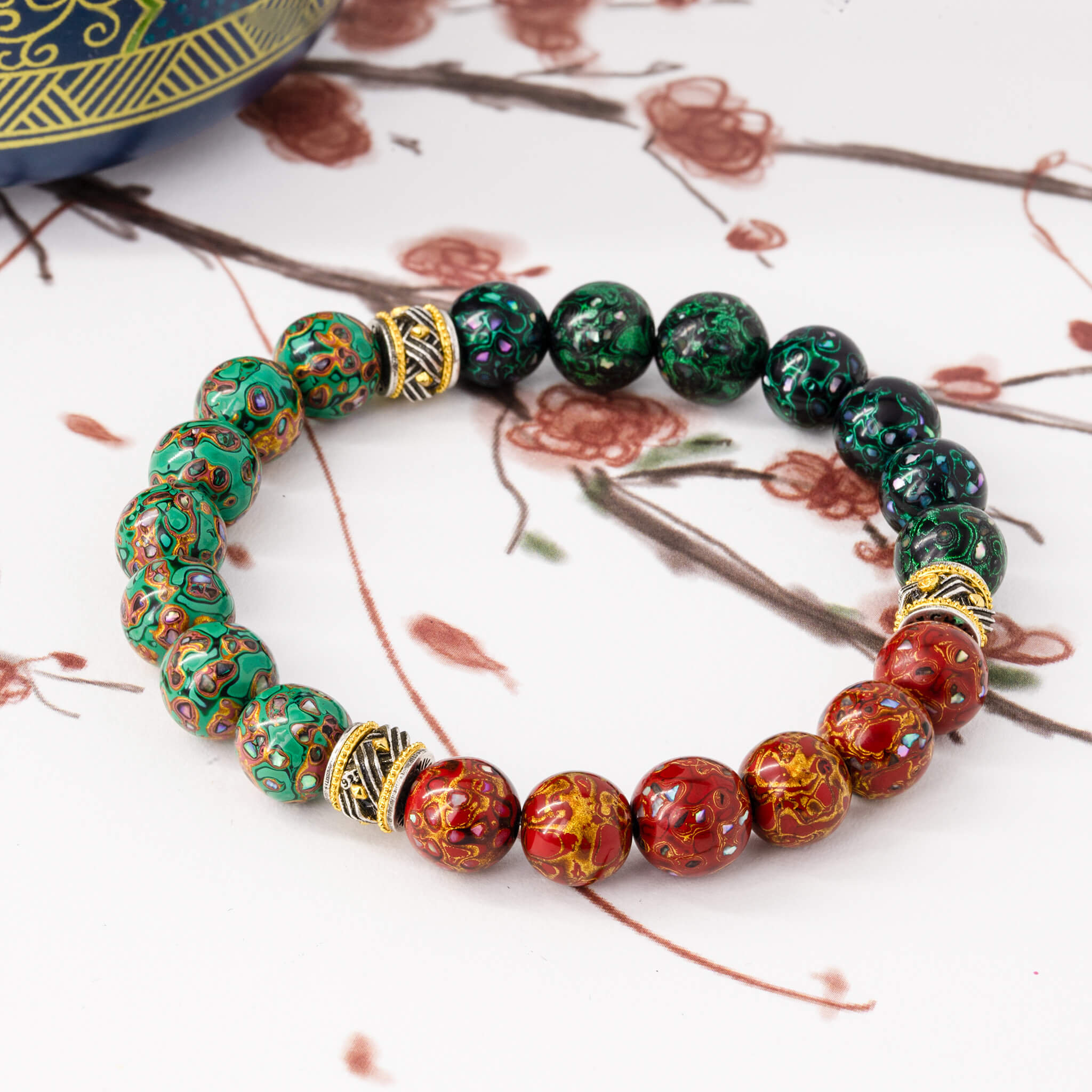 Urushi Heirloom Bracelet – Trio of Radiance Ⅲ（8mm）
