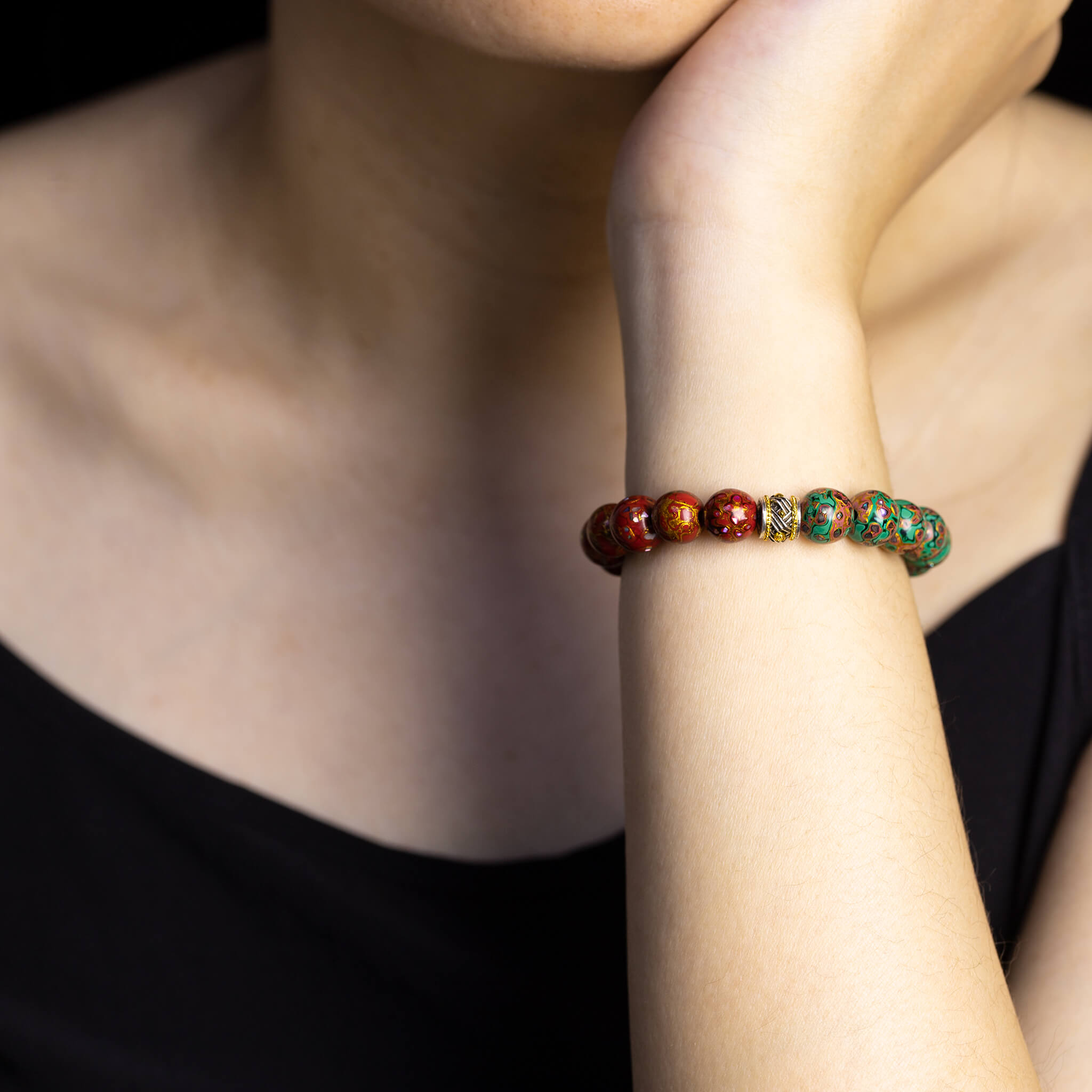 Urushi Heirloom Bracelet – Trio of Radiance Ⅲ（8mm）