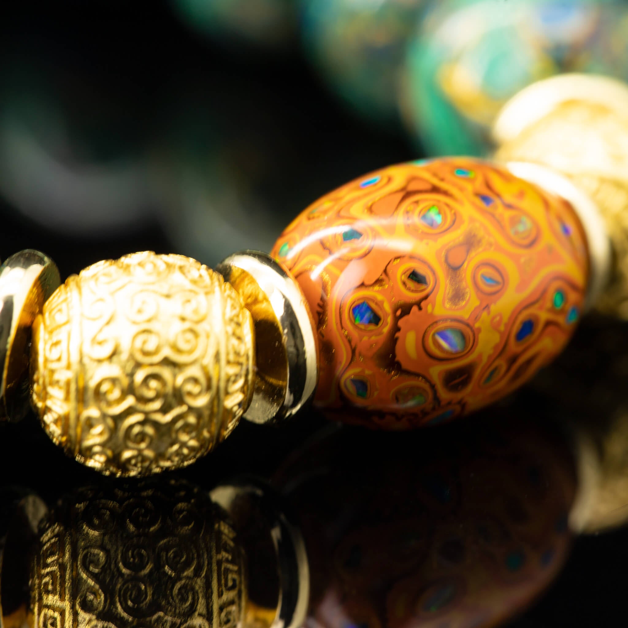 Urushi Heirloom Bracelet – Ocean Whisper Ⅱ（12mm）