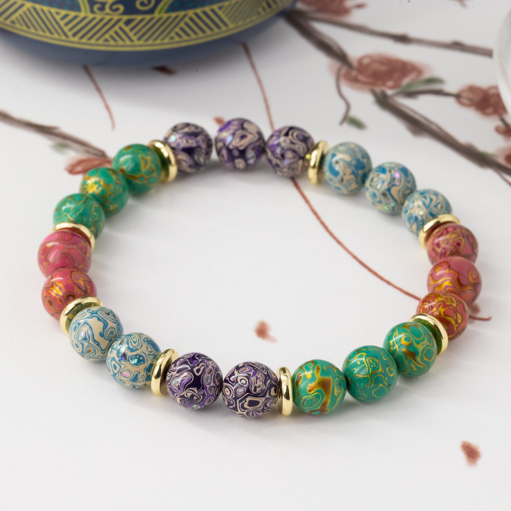 Colorful Whirl Bracelet（8mm）