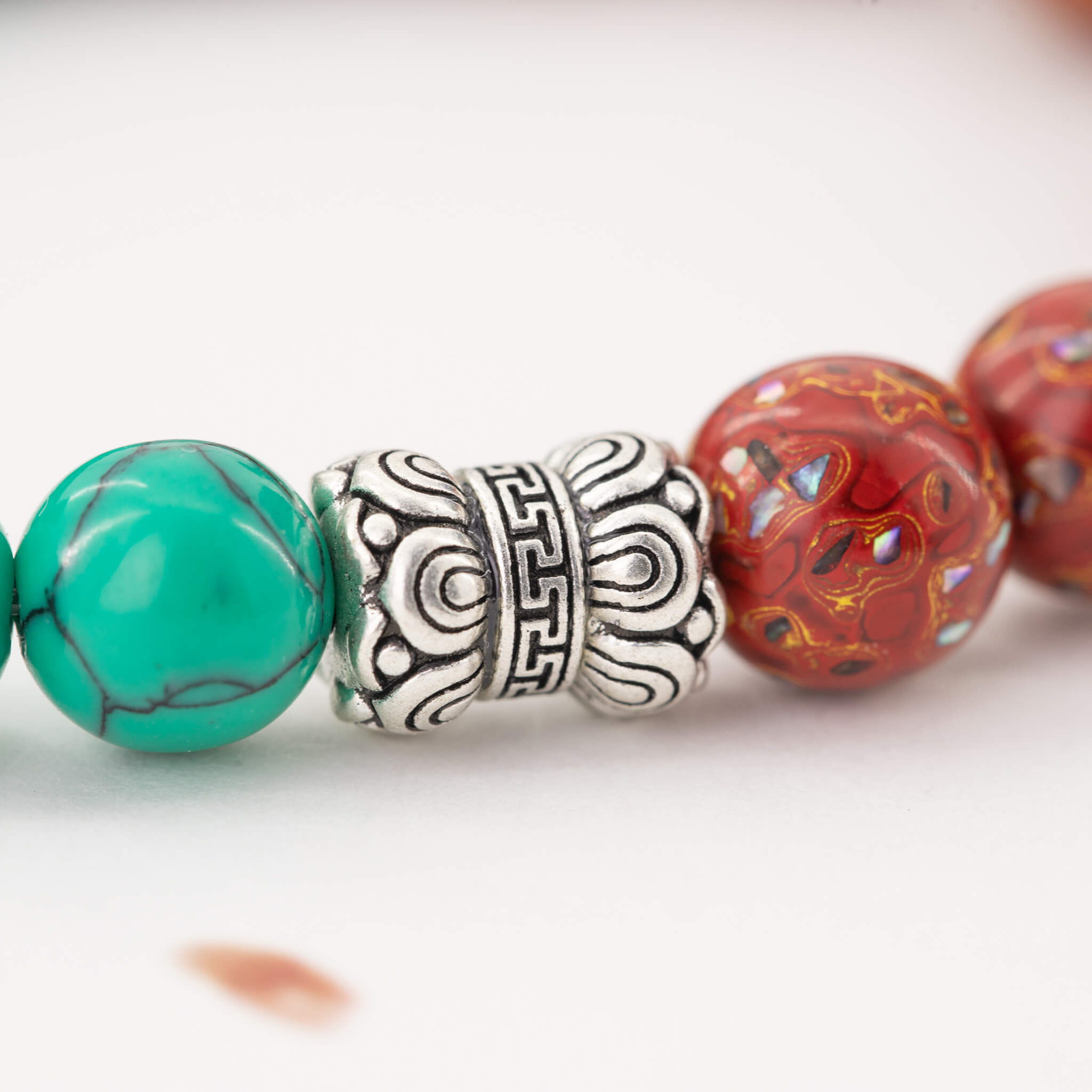 Urushi Heirloom Bracelet - Turquoise Sunrise（8mm）