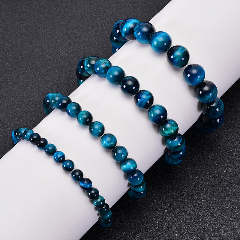 Collection of Blue Tiger Eye Bracelets in four different size, offering versatility and style