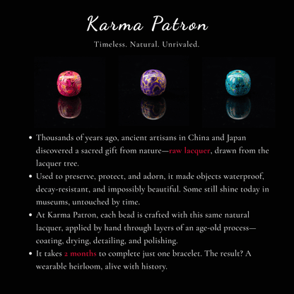 Urushi Heirloom Bracelet – Rainbow Charm Ⅱ（12mm）