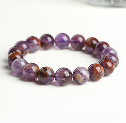 Full view of amethyst crystal bracelet, promoting inner peace and emotional healing