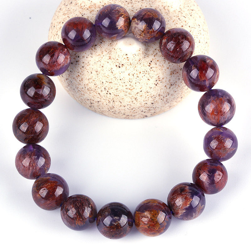 Amethyst healing bracelet, a beautiful accessory known for its energy-cleansing and calming properties.