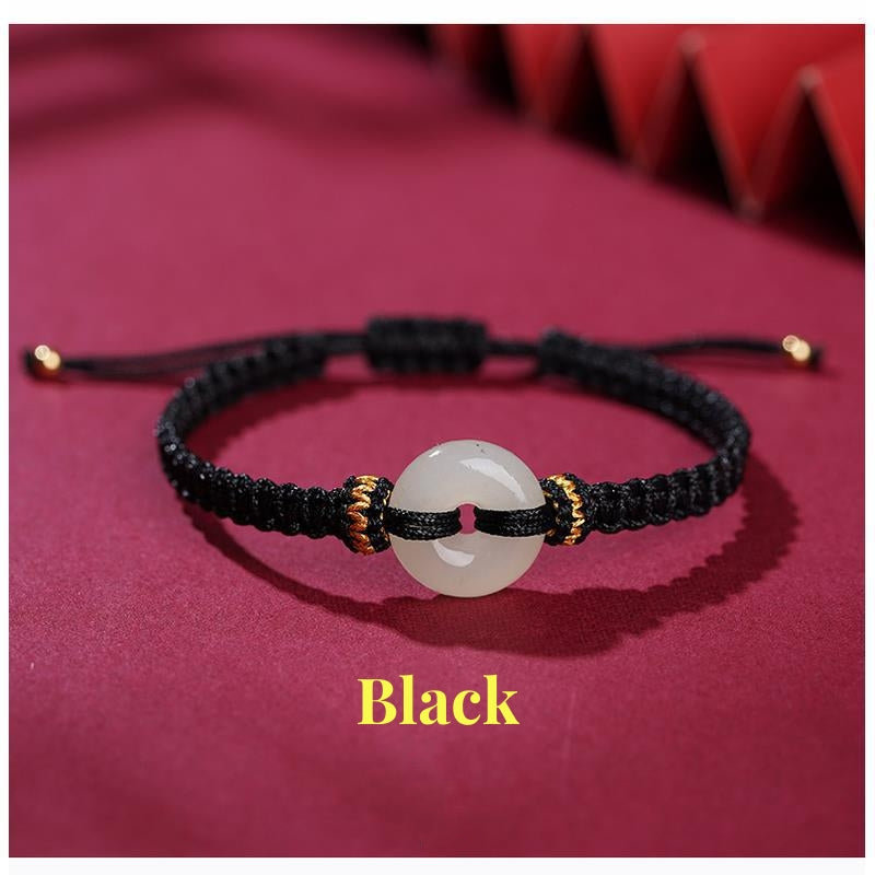 Black Hetian jade Peace Buckle Protection Bracelet, offering balance and protection.