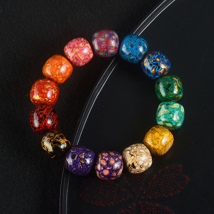 Traditional Chinese lacquer bead bracelet with rich cultural heritage