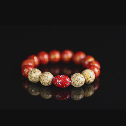Crimson Elegance Bracelet（12mm）