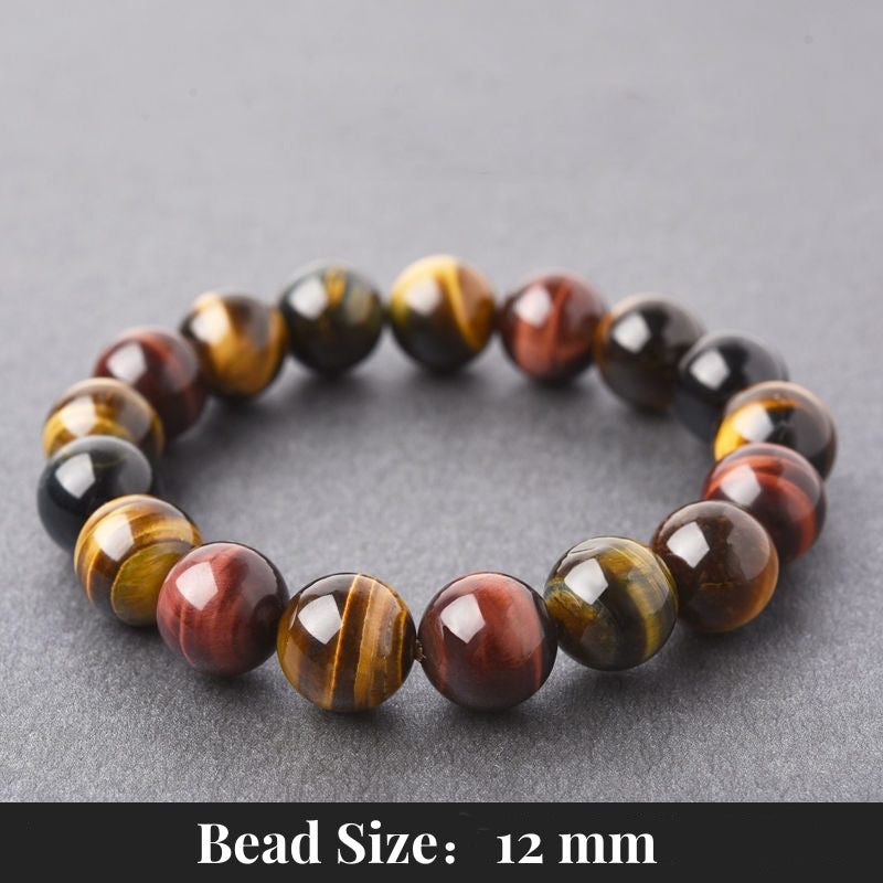 Natural Tiger Eye Positive Protection Bracelet with 12mm beads