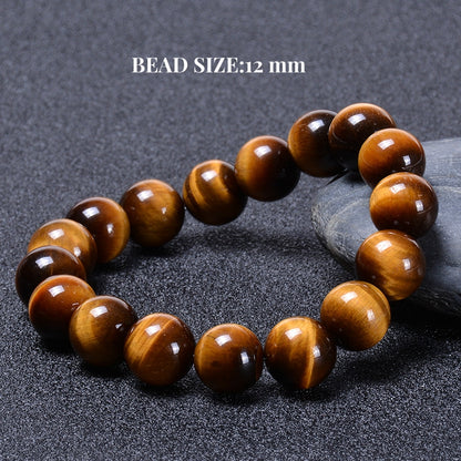 12mm Tiger Eye Protection Bracelet – A bold design for those seeking powerful protection