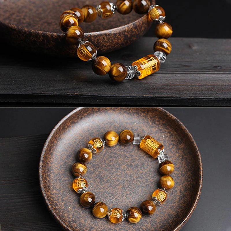 Tiger's Eye bracelet displayed with its elegant design