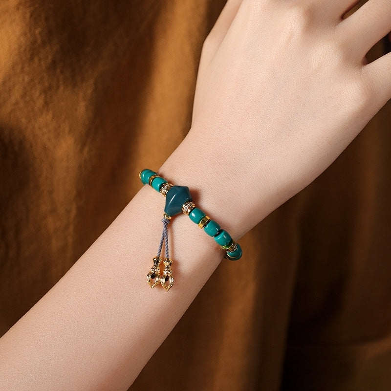 Model wearing the Turquoise Lucky Bracelet